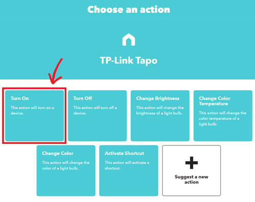 IFTTT HubSpot Disco Lights Applet - TP-Link Tapo Service